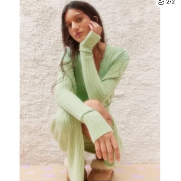 Urban Outfitters Out From Under BouncePlush Suki Ribbed Cardigan MED NEW - Picture 2 of 6